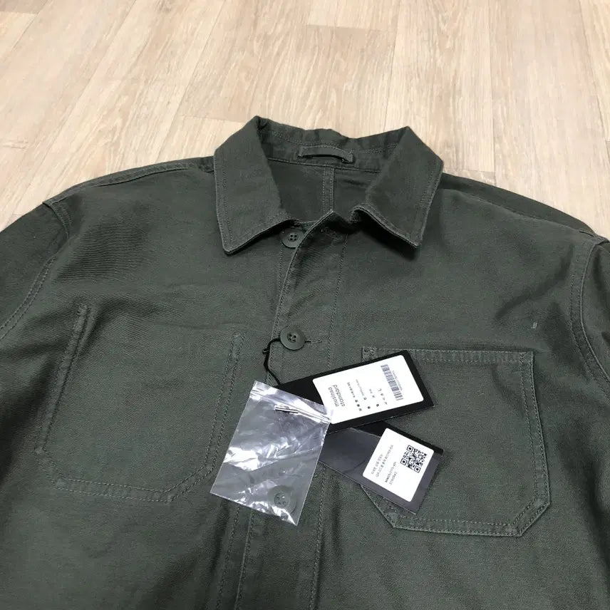 [BUNJANG] Musinsa Standard Cotton Back Sateen Chore Work Jacket / M) 새상품 무탠다드 코튼 백사틴 초어 워크 자켓 카키 &amp; 네이비
