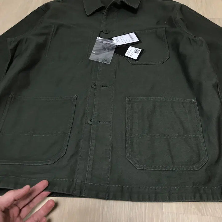 [BUNJANG] Musinsa Standard Cotton Back Sateen Chore Work Jacket / M) 새상품 무탠다드 코튼 백사틴 초어 워크 자켓 카키 &amp; 네이비