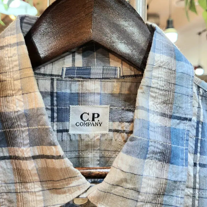 [BUNJANG] CP Company Blue Check Shirt / CP컴퍼니 블루 체크 셔츠