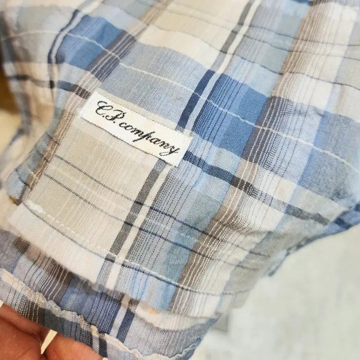[BUNJANG] CP Company Blue Check Shirt / CP컴퍼니 블루 체크 셔츠