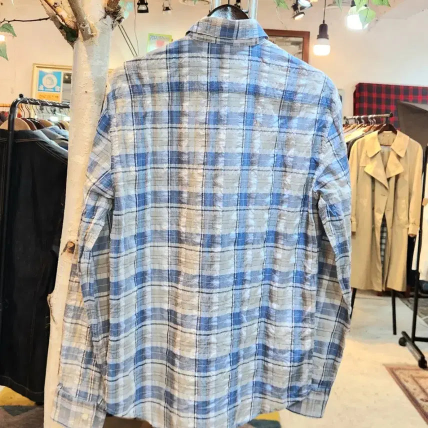 [BUNJANG] CP Company Blue Check Shirt / CP컴퍼니 블루 체크 셔츠