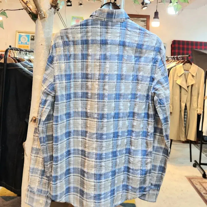[BUNJANG] CP Company Blue Check Shirt / CP컴퍼니 블루 체크 셔츠