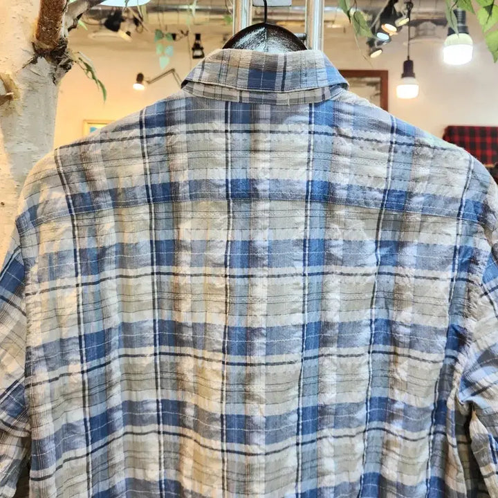 [BUNJANG] CP Company Blue Check Shirt / CP컴퍼니 블루 체크 셔츠