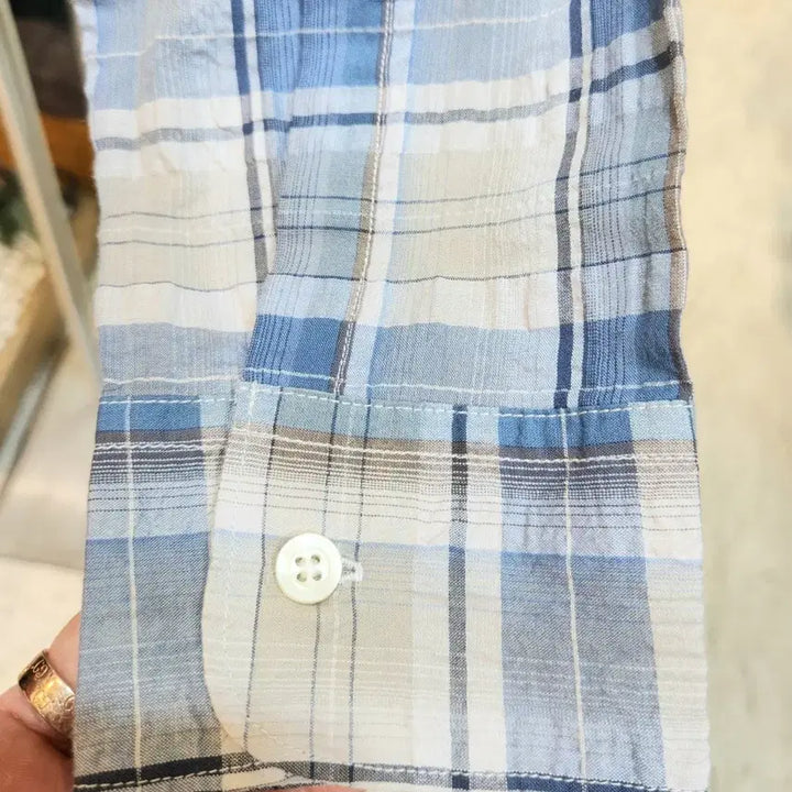 [BUNJANG] CP Company Blue Check Shirt / CP컴퍼니 블루 체크 셔츠
