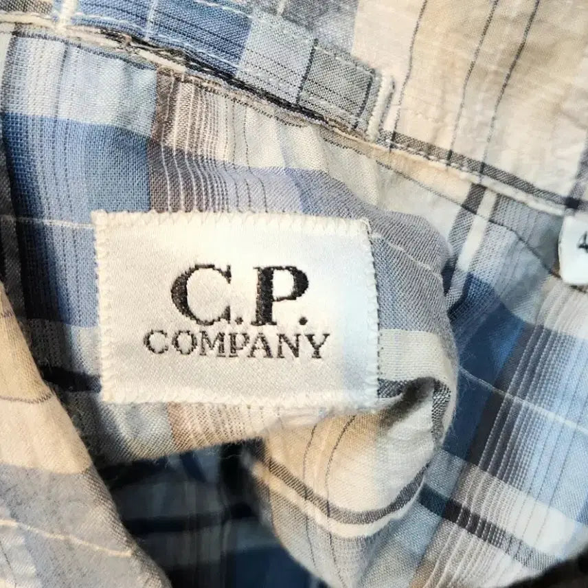 [BUNJANG] CP Company Blue Check Shirt / CP컴퍼니 블루 체크 셔츠