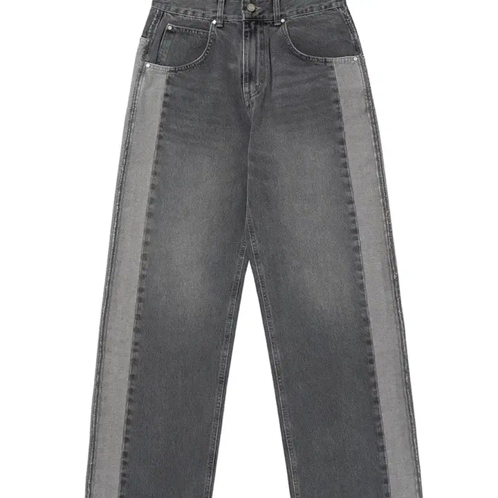 [BUNJANG] ADD. Gray Washed Denim Pants / ADD. 그레이 워싱 데님 팬츠