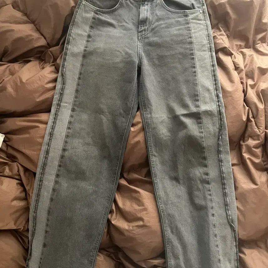 [BUNJANG] ADD. Gray Washed Denim Pants / ADD. 그레이 워싱 데님 팬츠