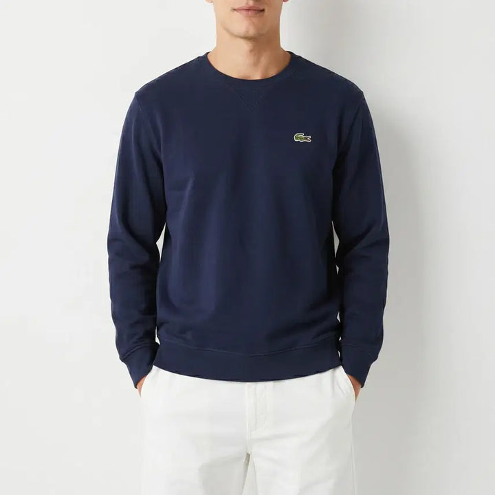 [BUNJANG] Lacoste Sport SH1505 Navy Fleece Sweatshirt / 라코스테 스포츠 기모 맨투맨 네이비 SH1505 (6/XL)