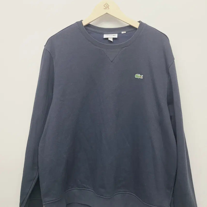 [BUNJANG] Lacoste Sport SH1505 Navy Fleece Sweatshirt / 라코스테 스포츠 기모 맨투맨 네이비 SH1505 (6/XL)