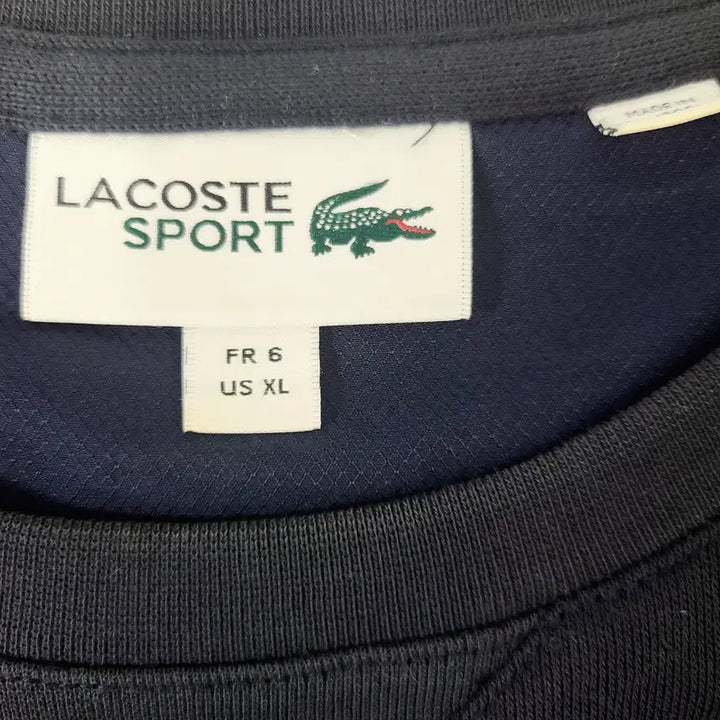 [BUNJANG] Lacoste Sport SH1505 Navy Fleece Sweatshirt / 라코스테 스포츠 기모 맨투맨 네이비 SH1505 (6/XL)