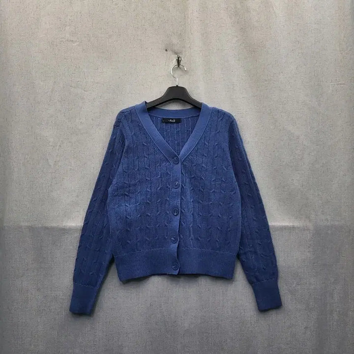 [BUNJANG] AtG Blue Cable Knit Cardigan / AtG 블루 꽈배기 니트 가디건