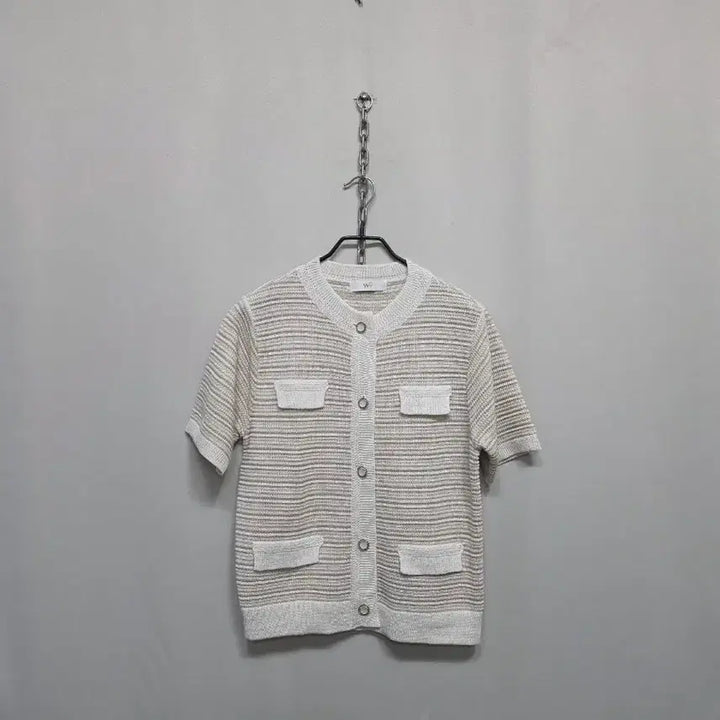[SOLD OUT] W9 반팔 니트 가디건 아이보리