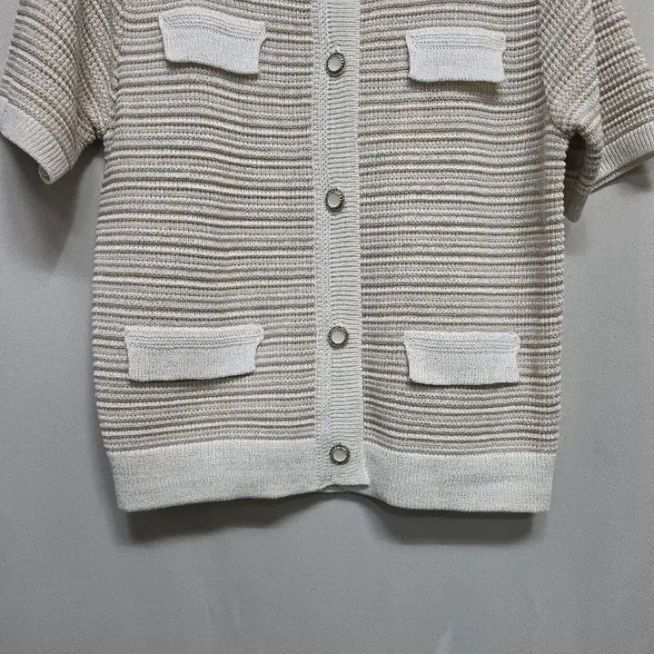 [SOLD OUT] W9 반팔 니트 가디건 아이보리
