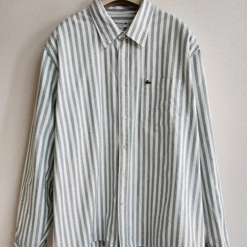 [BUNJANG] Lacoste Oxford Stripe Shirt (XL) / 라코스테 옥스퍼드스트라이프 셔츠(XL