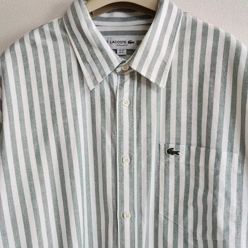 [BUNJANG] Lacoste Oxford Stripe Shirt (XL) / 라코스테 옥스퍼드스트라이프 셔츠(XL
