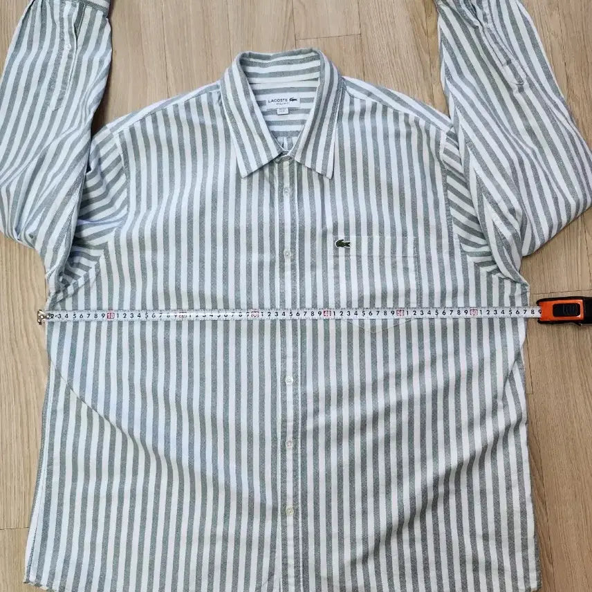 [BUNJANG] Lacoste Oxford Stripe Shirt (XL) / 라코스테 옥스퍼드스트라이프 셔츠(XL