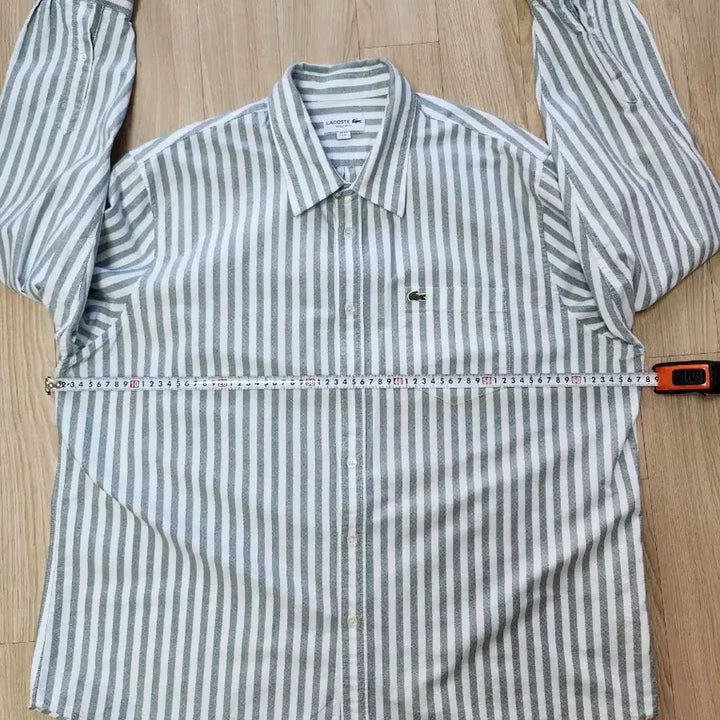 [BUNJANG] Lacoste Oxford Stripe Shirt (XL) / 라코스테 옥스퍼드스트라이프 셔츠(XL