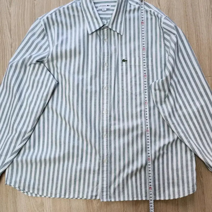 [BUNJANG] Lacoste Oxford Stripe Shirt (XL) / 라코스테 옥스퍼드스트라이프 셔츠(XL