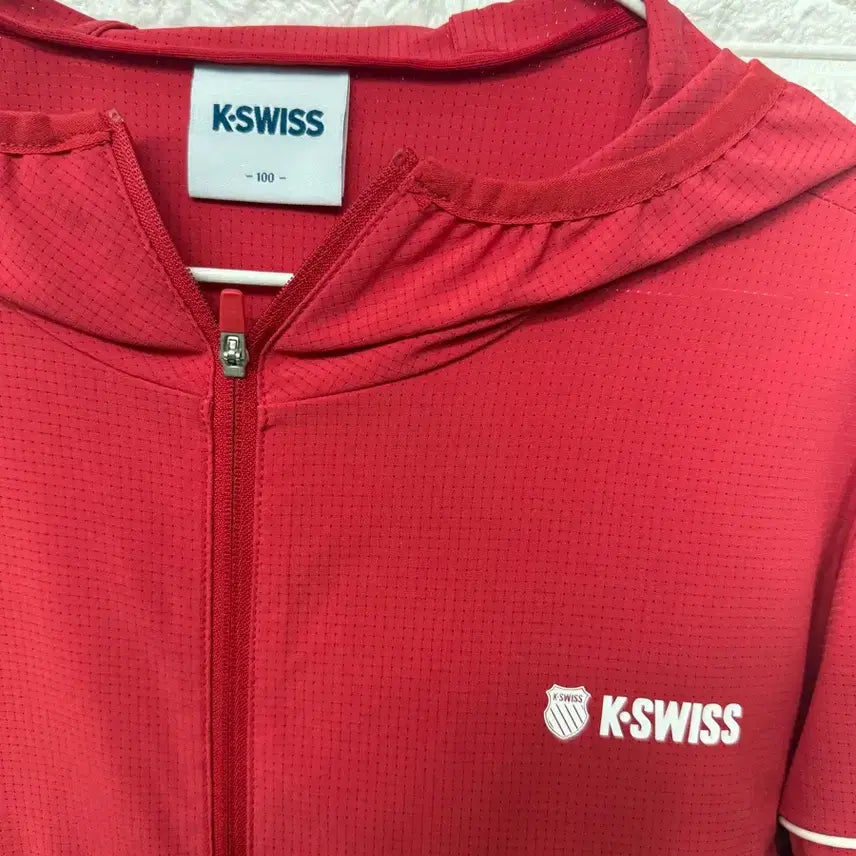 [BUNJANG] K-Swiss Windbreaker Red Jacket / 케이스위스 바람막이 레드 l