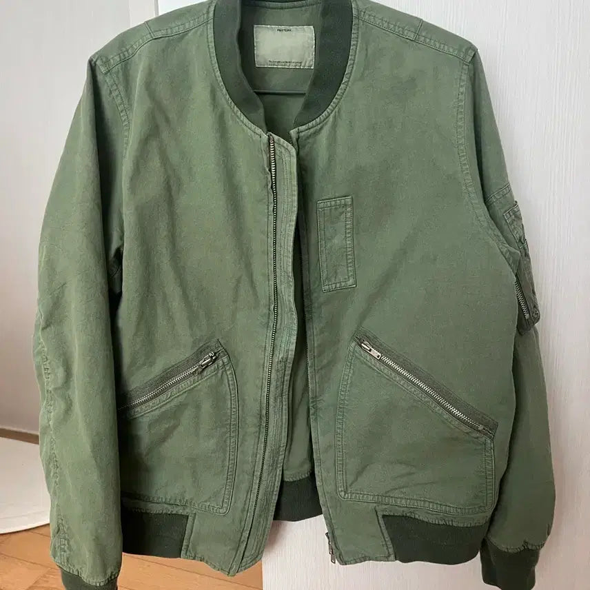 [BUNJANG] POTTERY Khaki Bomber Jacket (Size 1) / POTTERY 포터리 카키색 봄버 자켓 1사이즈