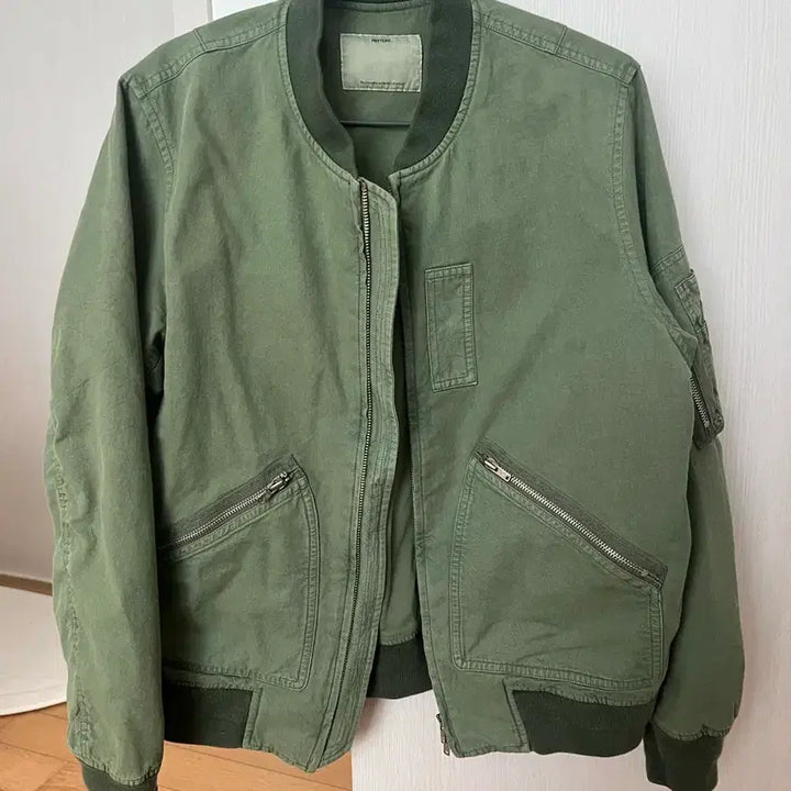 [BUNJANG] POTTERY Khaki Bomber Jacket (Size 1) / POTTERY 포터리 카키색 봄버 자켓 1사이즈
