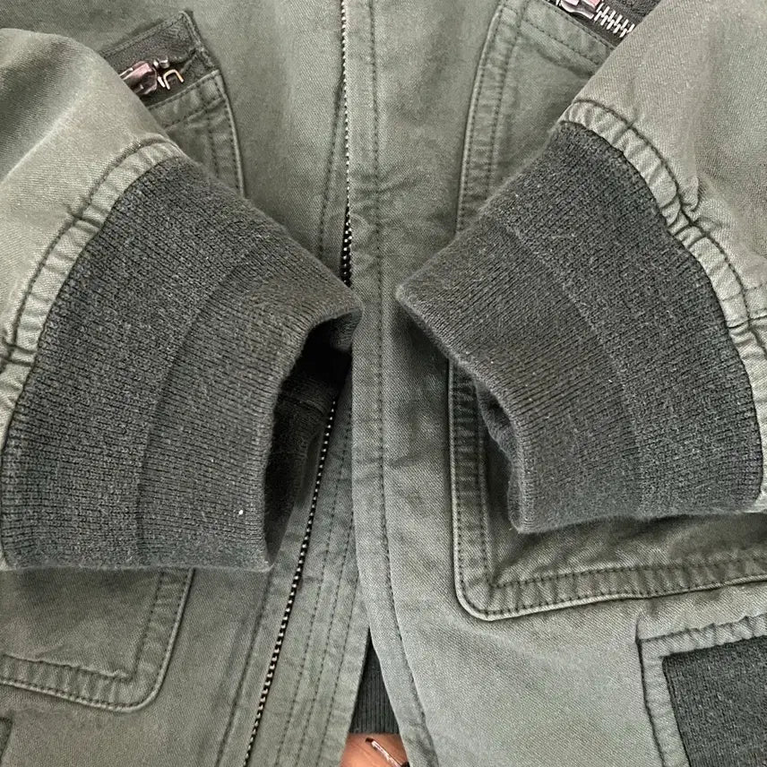 [BUNJANG] POTTERY Khaki Bomber Jacket (Size 1) / POTTERY 포터리 카키색 봄버 자켓 1사이즈