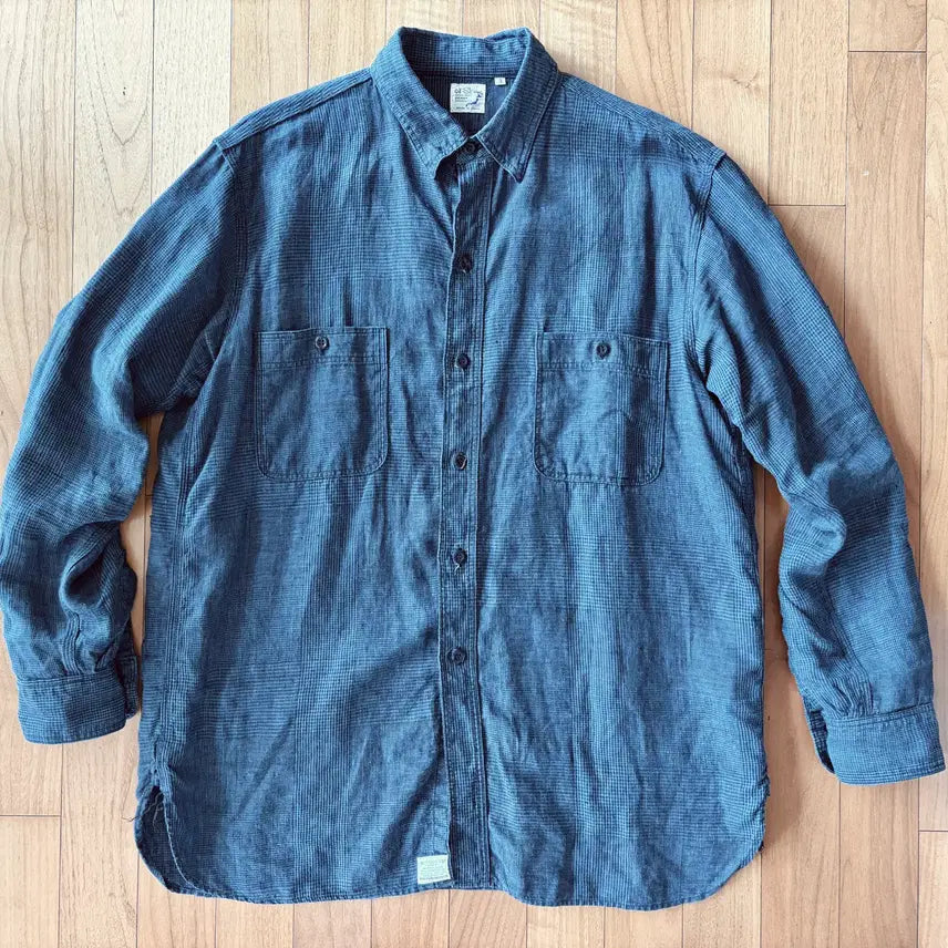 [BUNJANG] Orslow Indigo Linen Check Shirt / Orslow(오어슬로우) - Indigo Linen Shirt Check