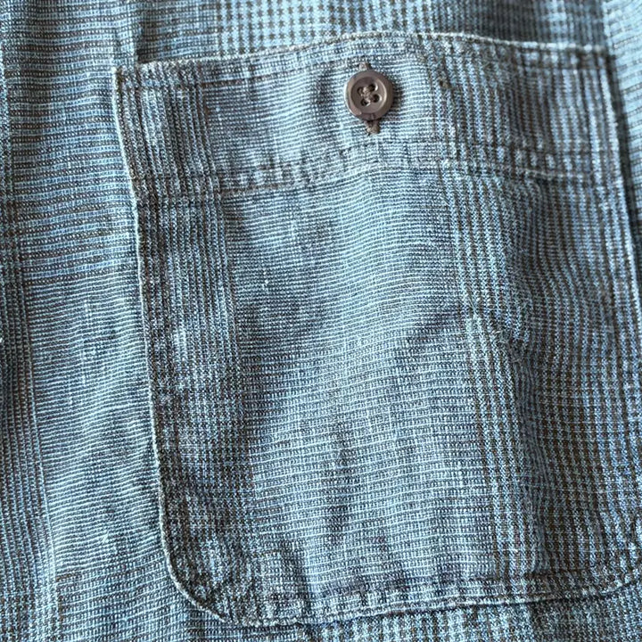 [BUNJANG] Orslow Indigo Linen Check Shirt / Orslow(오어슬로우) - Indigo Linen Shirt Check