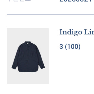 [BUNJANG] Orslow Indigo Linen Check Shirt / Orslow(오어슬로우) - Indigo Linen Shirt Check