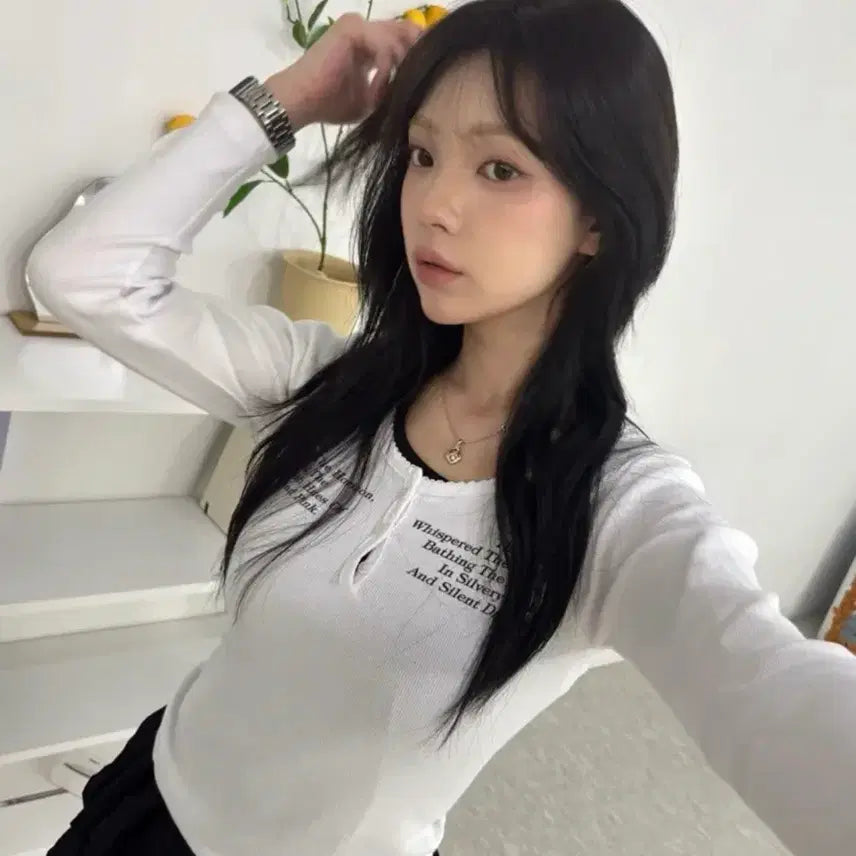 [BUNJANG] DAMIJI Sun &amp; Moon Button Long Sleeve Black Shirt / 다미쉬 썬앤문 버튼 롱슬리브 블랙