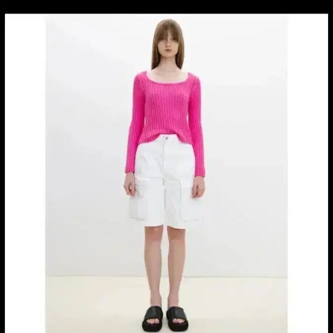 [BUNJANG] 8 Seconds White Cargo Shorts / 에잇세컨즈 화이트 카고 반바지