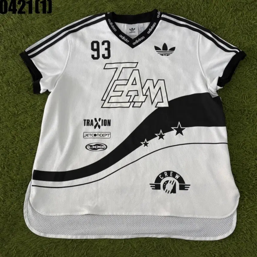 [SOLD OUT] 아디다스 팀 저지 반팔 티셔츠 화이트 93 XL