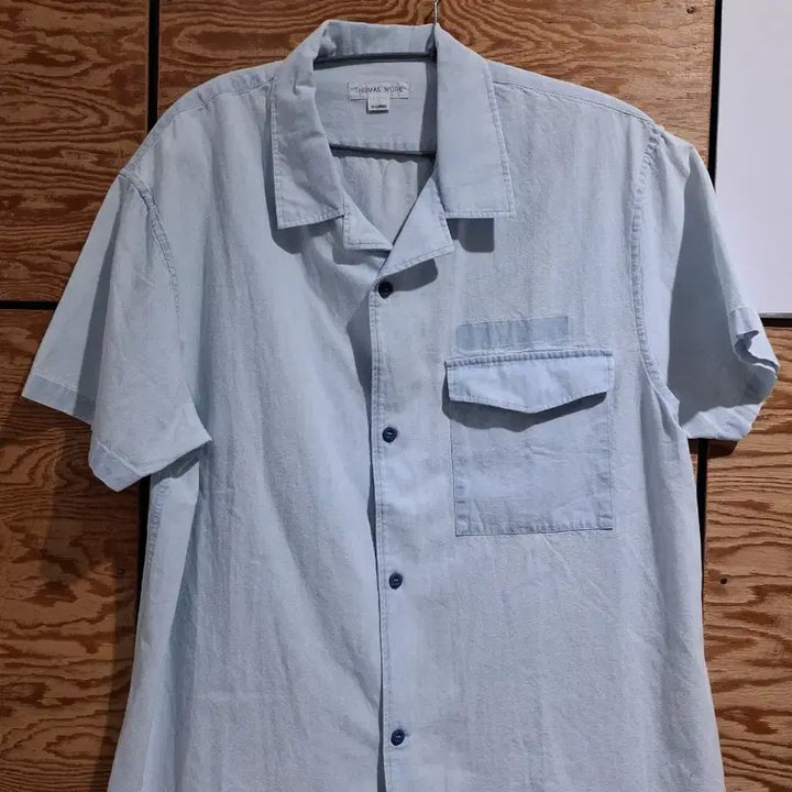 [SOLD OUT] 토마스모어 하늘색 반팔 셔츠 XL
