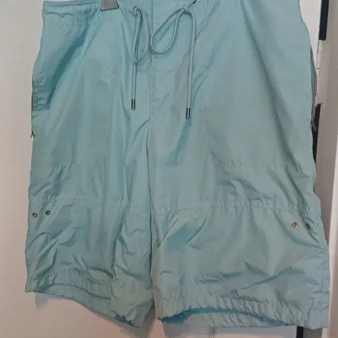 [BUNJANG] Time Aqua Blue Double Shorts / 타임 이중반바지 반허리41 길이55 상태A