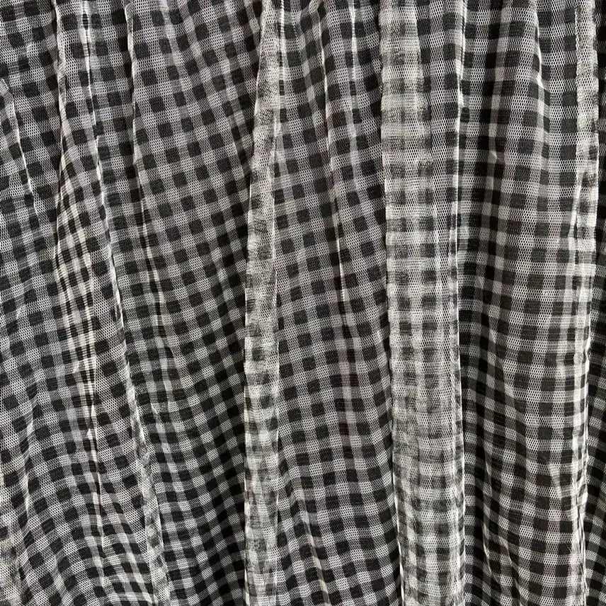 [SOLD OUT] 재팬빈티지 김엄 체크 롱 샤스커트 블랙