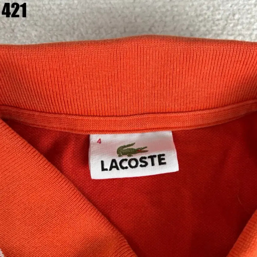[BUNJANG] Lacoste Orange Pique T-shirt / 라코스테 오렌지색 피케 반팔티