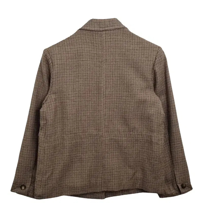 [BUNJANG] Vintage Brown Check Blazer [M] Wool 100% Women&