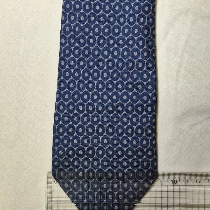 [BUNJANG] Hermès Blue Oval Dot Silk Necktie / 에르메스 블루 오벌도트 패턴 실크 넥타이