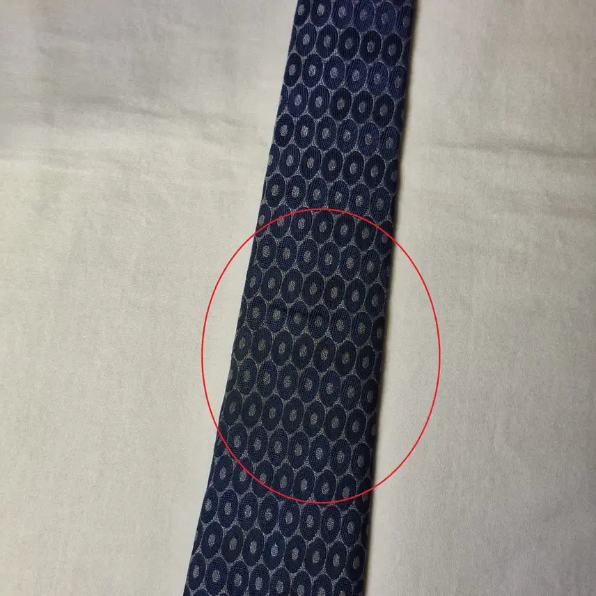 [BUNJANG] Hermès Blue Oval Dot Silk Necktie / 에르메스 블루 오벌도트 패턴 실크 넥타이