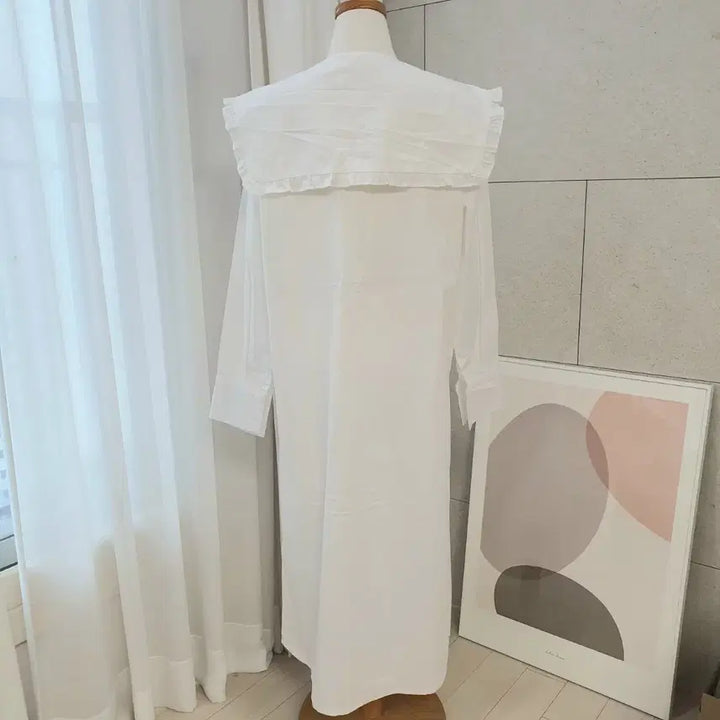 [SOLD OUT] 새상품) 화이트 빅카라 프릴 롱원피스 55~77