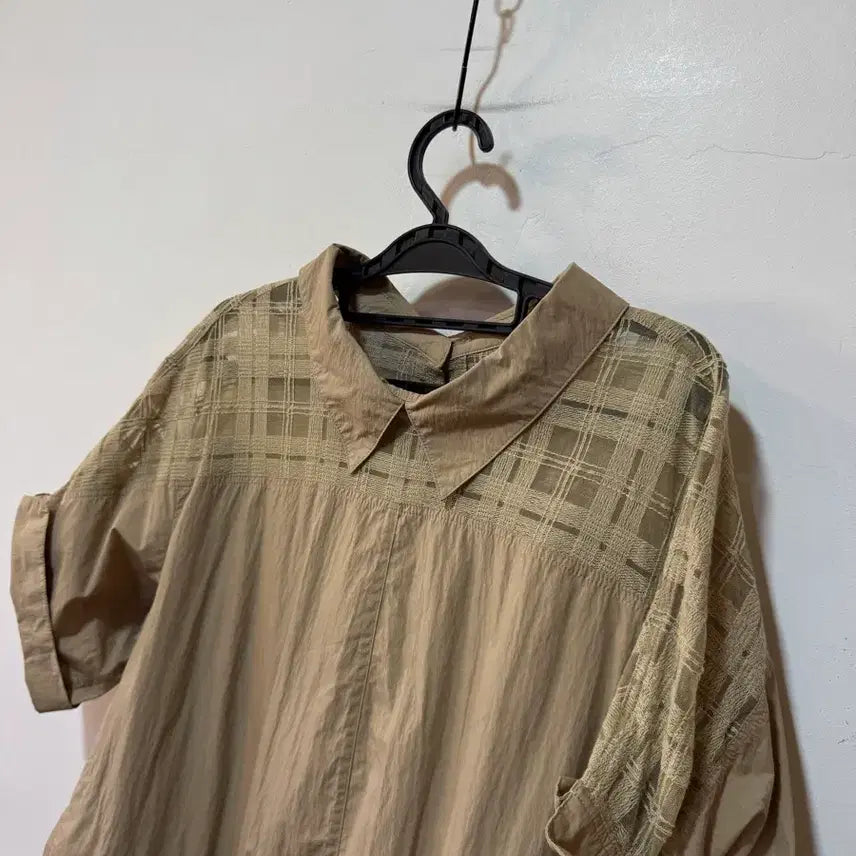 [SOLD OUT] SYSTEM 체크 패턴 셔츠 원피스
