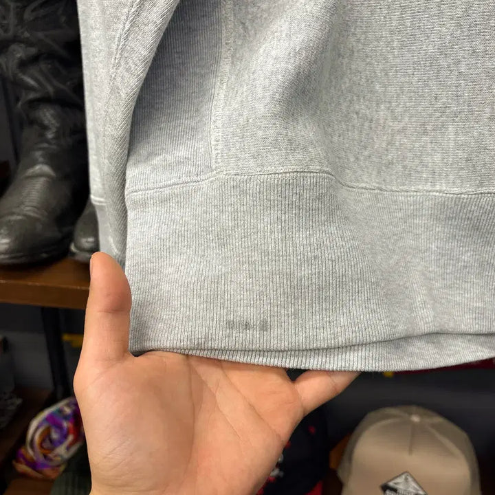[BUNJANG] Champion x Milkfed Reverse Weave Logo Patch Sweatshirt / 챔피온X밀크페드 리버스위브 로고패치 헤비코튼 스웻셔츠 N1236