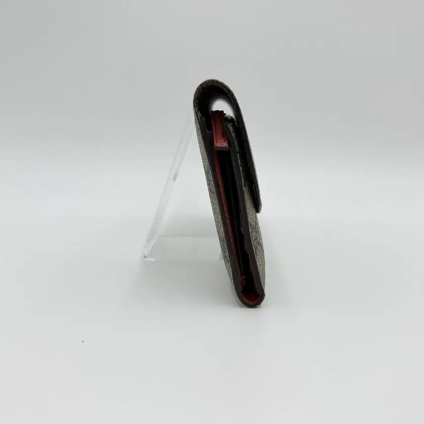 [BUNJANG] Gucci GG Logo PVC Long Wallet / 구찌 GG로고 PVC 장지갑 브라운 256926