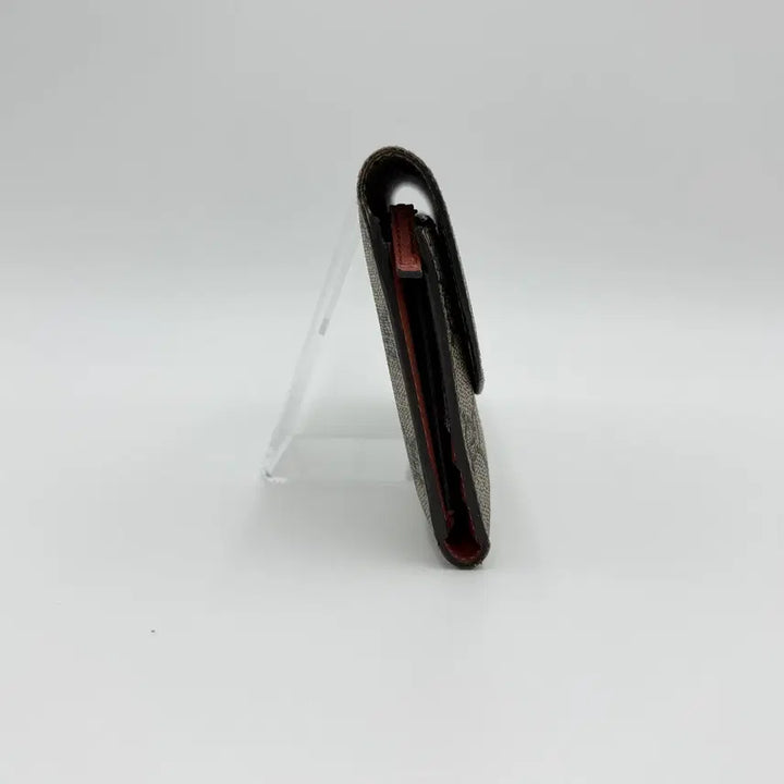 [BUNJANG] Gucci GG Logo PVC Long Wallet / 구찌 GG로고 PVC 장지갑 브라운 256926