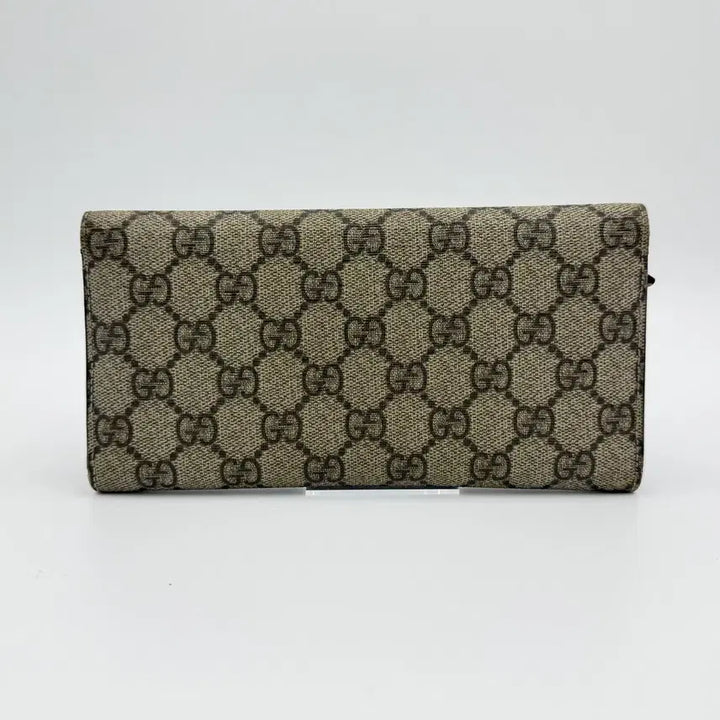 [BUNJANG] Gucci GG Logo PVC Long Wallet / 구찌 GG로고 PVC 장지갑 브라운 256926