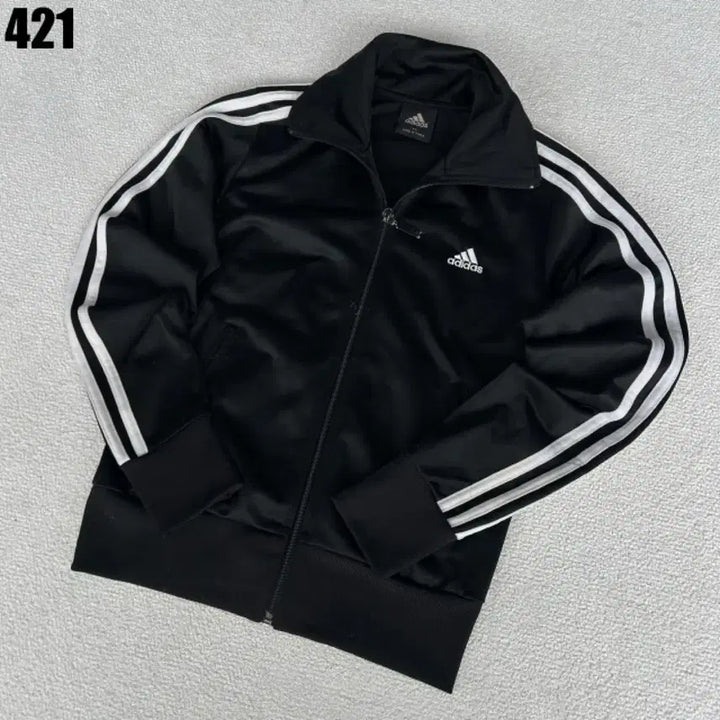[BUNJANG] Adidas Black Three-Stripe Track Top / 아디다스 블랙 삼선 트랙탑
