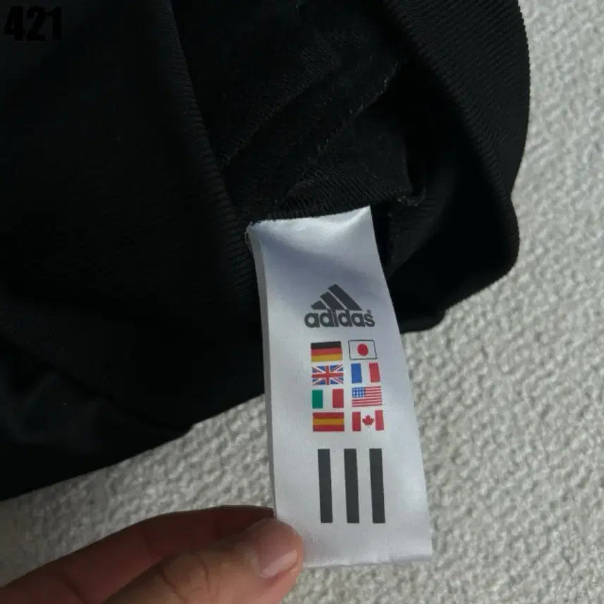 [BUNJANG] Adidas Black Three-Stripe Track Top / 아디다스 블랙 삼선 트랙탑