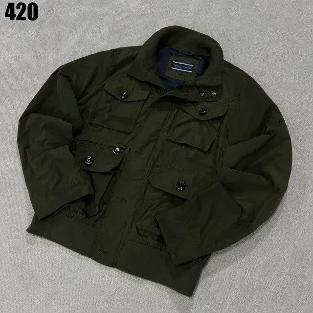 [BUNJANG] Tommy Hilfiger Khaki Field Jacket / 타미힐피거 카키색 야상 점퍼