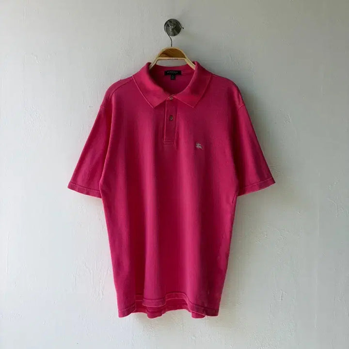 [SOLD OUT] 버버리 핑크 반팔 폴로 티셔츠 S 95