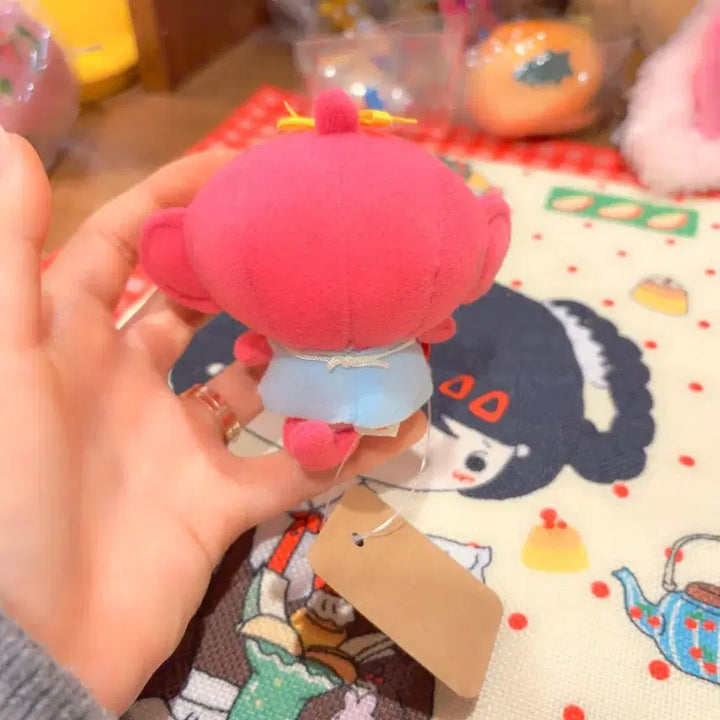[BUNJANG] Sinada Monkey Pink Apple Plush Doll / 고전 시나다 원숭이 핑크 사과 인형